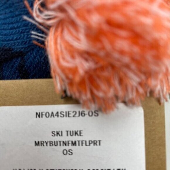 THE NORTH FACE Ski Tuke Beanie Monterey Blue Mountain Fairisle Winter Pom Pom - Picture 3 of 9